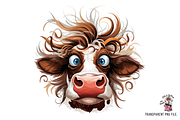 Comics Cow Clipart Bundle, a Graphic by Clipart Bloom (Thumbnail 9 of 12)