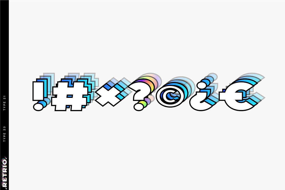 Retrio. OTF-SVG Color Family, a Symbol Font by Luxfont (Photo 4 of 11)