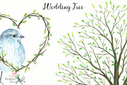Wedding Tree Watercolor Clipart, a Texture Illustration by Corner Croft (Thumbnail 5 of 5)