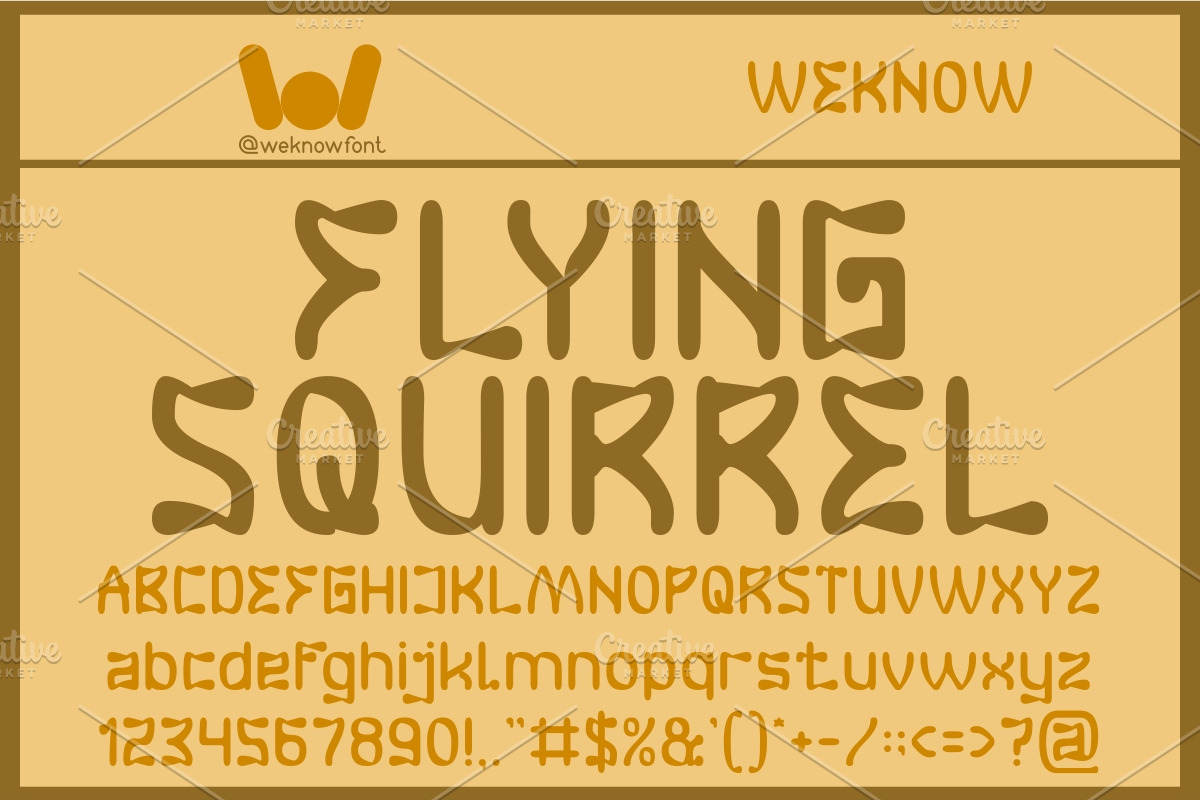 Flying Squirrel font, a Font by weknow (Photo 1 of 8)