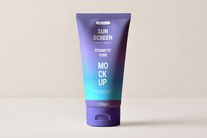 Sun Screen Cosmetic Tube Mockup, a Product Mockup by graphypix
