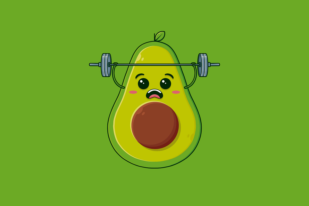 Healthy Avocado Gym Logo Template, a Branding & Logo Template by vectorwithin (Photo 4 of 4)