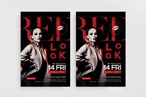 Red Look Flyer + Instagram Post, a Flyer Template by Touringxx Creative Studio