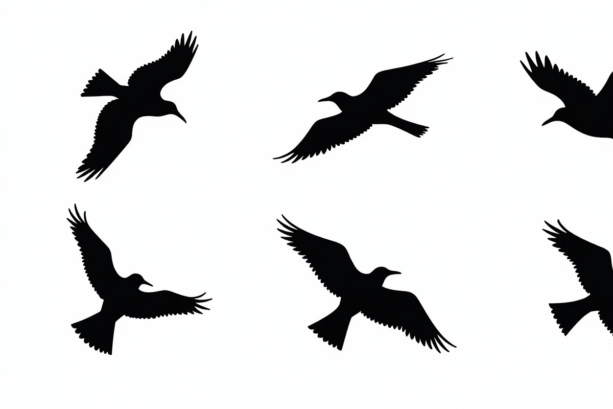 Flying Bird Silhouette Bundle, an Illustration by hafijul (Photo 6 of 10)