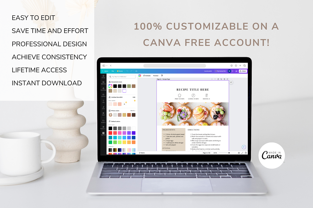 Recipe Book Template CANVA, a Templates & Theme by OrganizationOasisRo (Photo 7 of 10)