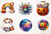 Groovy Halloween Element Clipart, an Illustration by RobertsArt (Thumbnail 2 of 7)