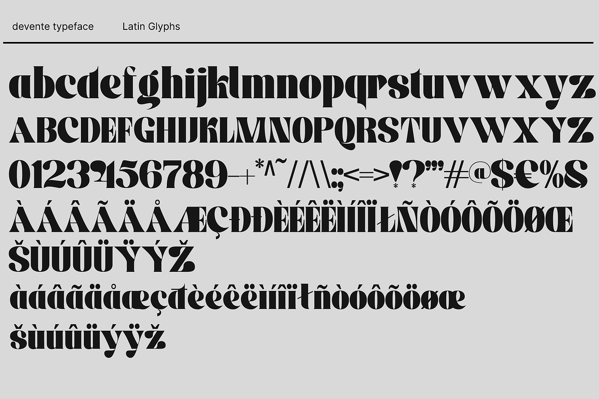 devente Display Typeface, a Serif Font by maybefont (Photo 3 of 10)