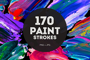 170 Real Paint Strokes