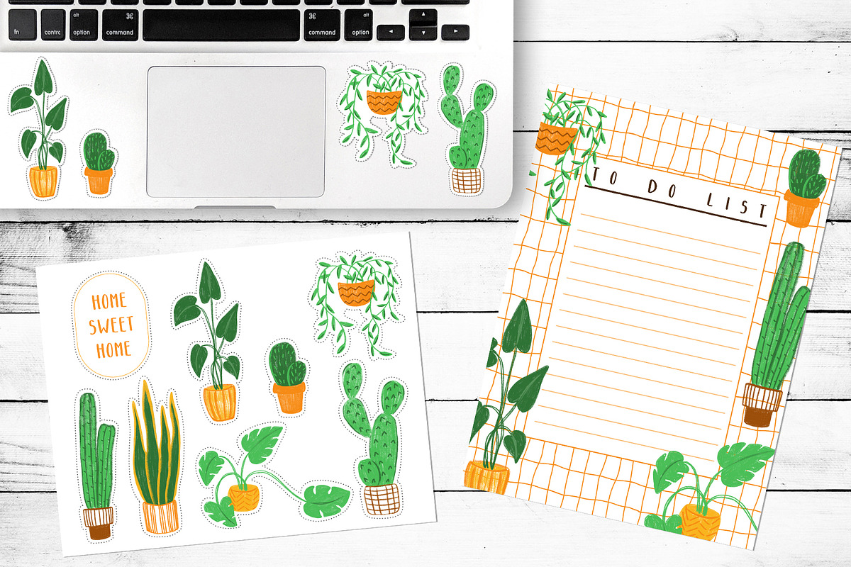 HOUSEPLANTS – PNG & Patterns Pack, an Object Illustration by Yashroom (Photo 2 of 3)