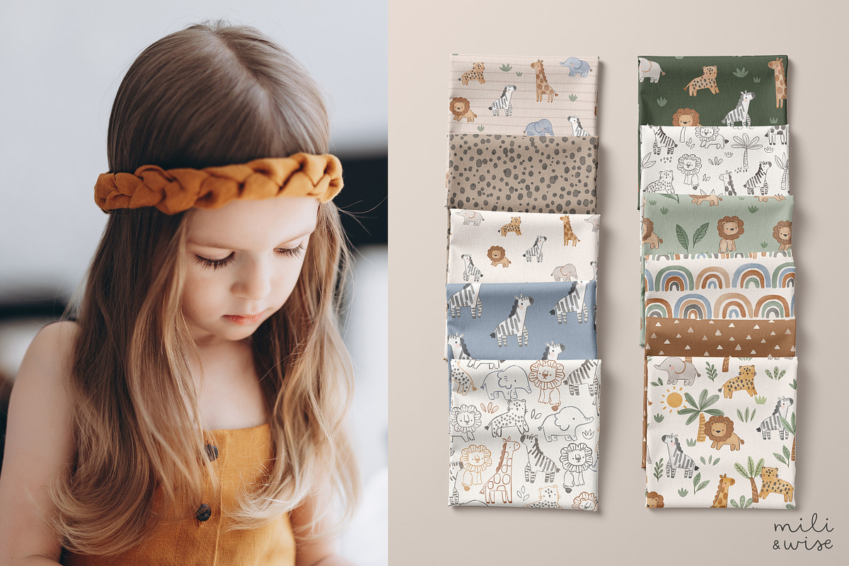 Safari Dreams – Kids Safari Seamless, a Pattern Graphic by Point and Poem (Photo 2 of 14)