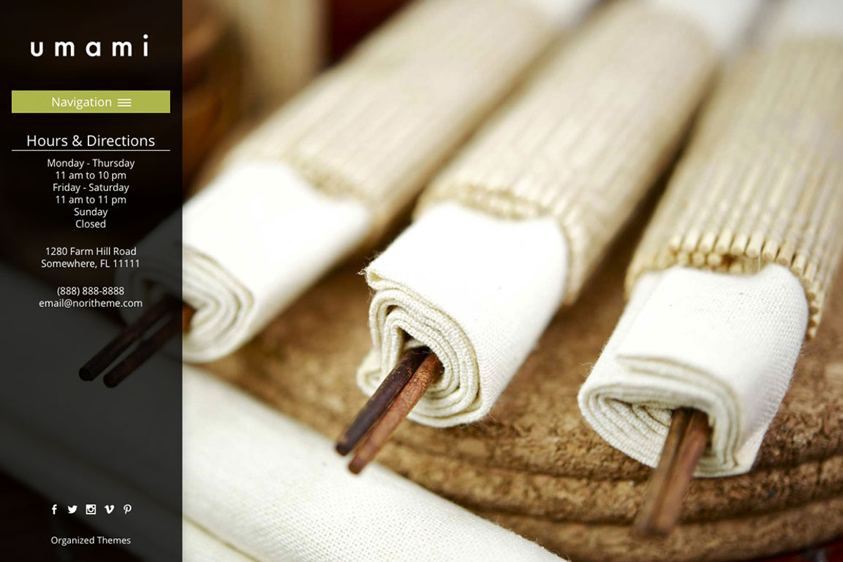 Umami - Restaurant WordPress Theme, a WordPress Template by Organized Themes (Photo 1 of 5)