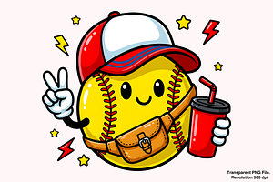 Softball PNG, Tumbler Belt Bag PNG, an Object Graphic by Clipart Bloom