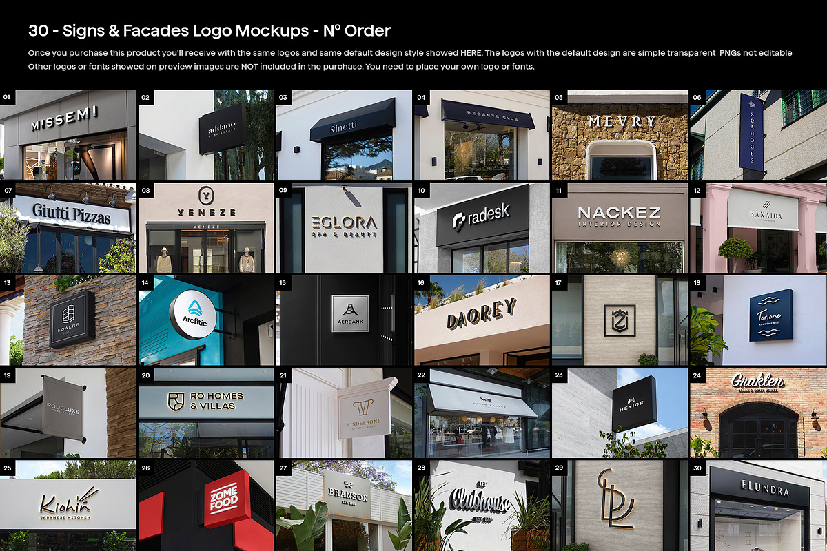 30 Signs & Facade Logo Mockups - V4, an Advertising Mockup by Asylab (Photo 2 of 38)