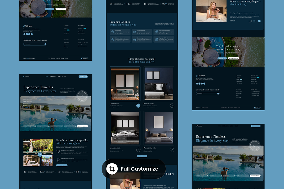 Veloura - Luxury Hotel Landing Pages preview 3