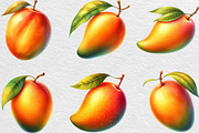 Summer Yellow Mango Clipart, an Illustration by Black Bird Studio (Thumbnail 2 of 6)