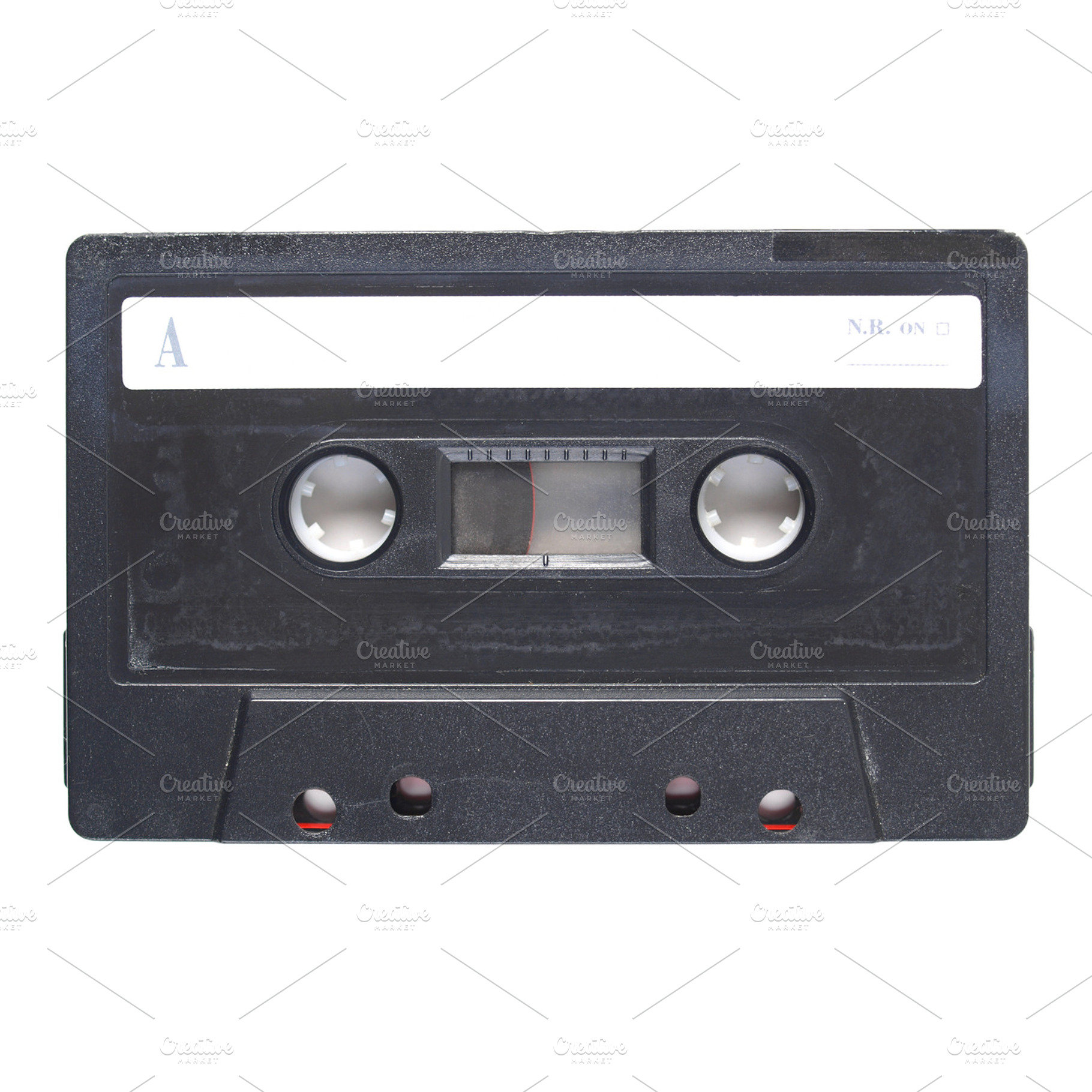 Tape cassette containing tape, cassette, and reel