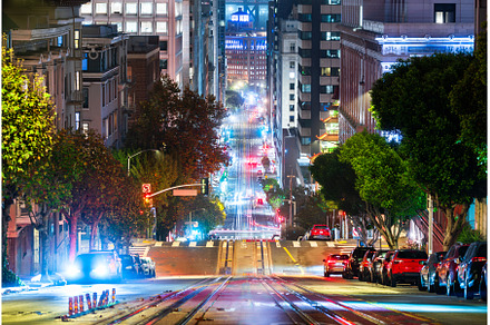 Breathtaking Night View Down, an Architecture Photo by Leonid Andronov