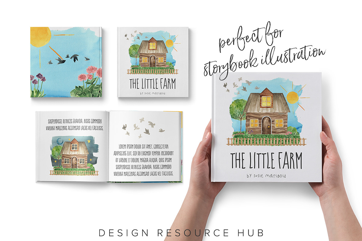Watercolor Art Pack: Build A House, an Illustration by Design Resource Hub (Photo 4 of 10)