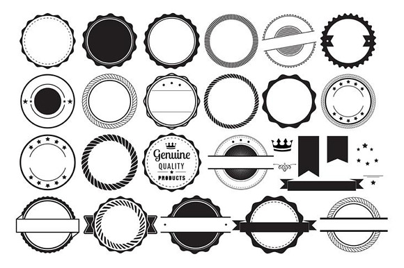 Vector Badges Retro Logo Brushes preview 3