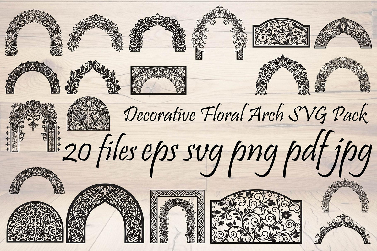 Vintage Ornamental Arch Frame Vector, a Decorative Illustration by Designer_Momina (Photo 1 of 21)