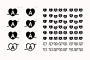 Connected Hearts - Decorative Font, a Sans Serif Font by Attractype (Thumbnail 3 of 8)