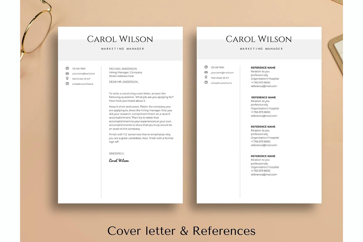 Word resume & cover letter template, a Resume Template by Climbwithelevator (Photo 4 of 10)