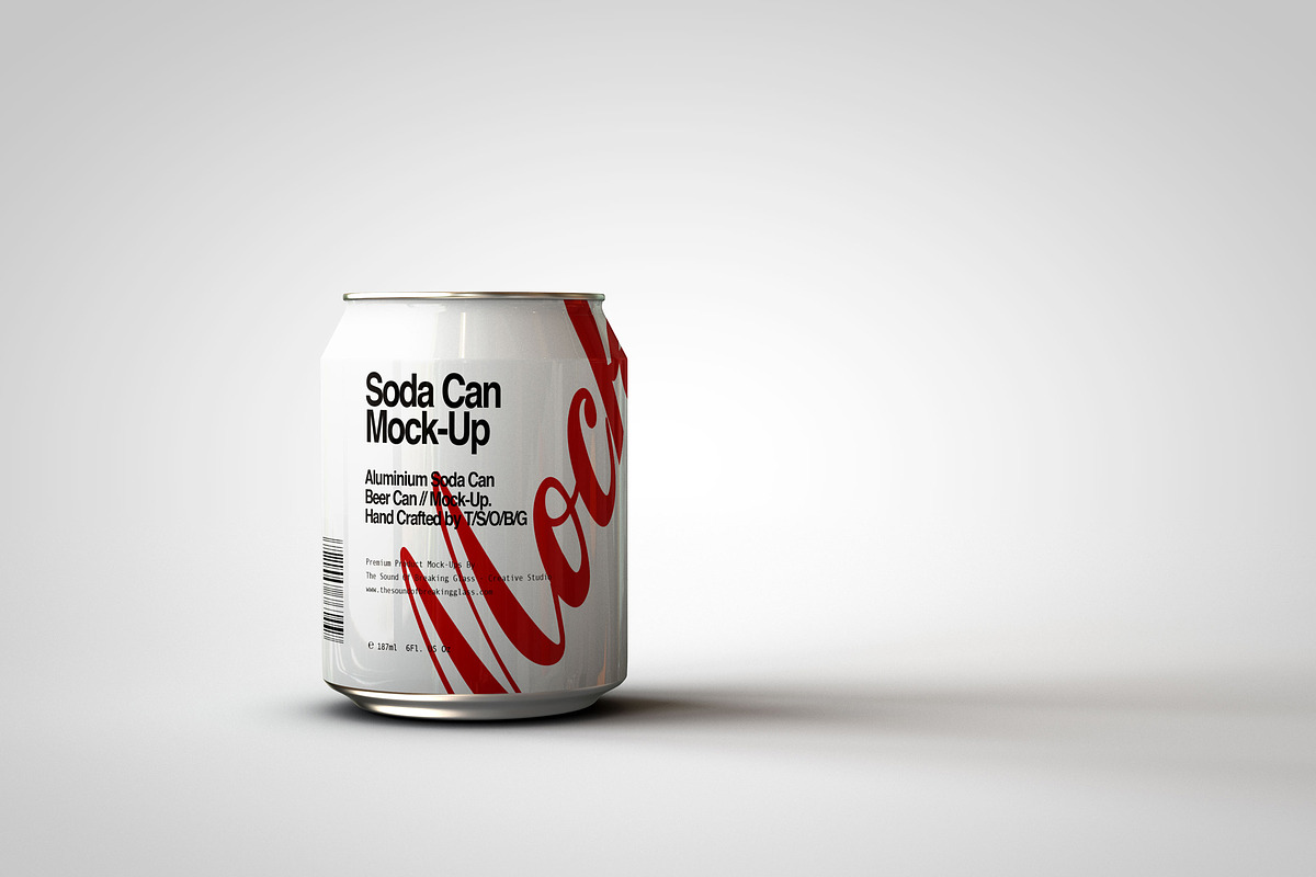 Mini Soda Can | Beer Can Mock-Up V3, a Household Mockup by TSOBG (Photo 4 of 15)