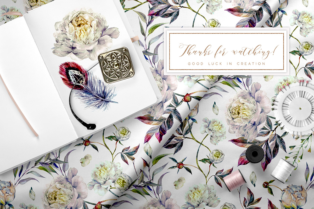 Piano Pastello | Peony Symphony II, a Decorative Illustration by Inna Sinano (Photo 12 of 12)