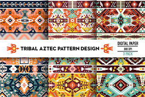 Decorative Tribal Aztec Patterns