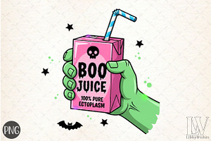 Boo Juice Halloween PNG – Funny Ghos, an Illustration by Libby Wishes