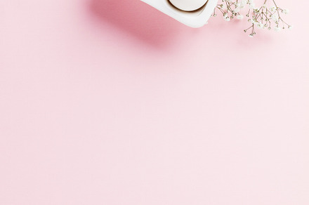 White eggs  in white ceramic holder and flowers on pink backgrou, a Holiday Photo by Natalia Klenova's Shop