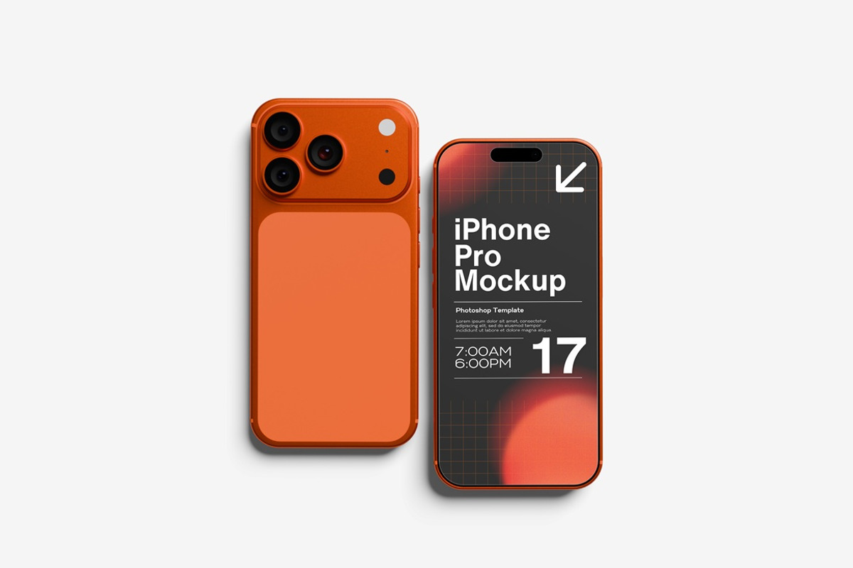 High Quality iPhone 17 Pro Mockup, an iPhone Mockup by AndikaGraphic (Photo 5 of 5)