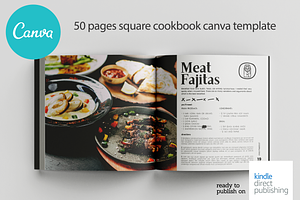 Square Mexican Recipes Canva Templat