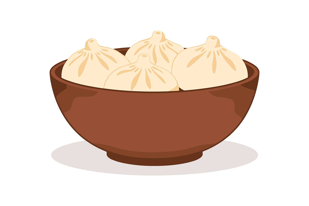 Steamed Dumpling Bowl Clipart, an Object Graphic by Gfx_Store (Photo 9 of 13)