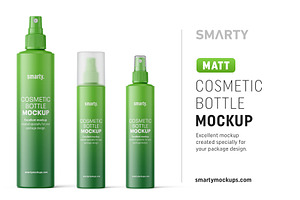 Matte Spray Cosmetic Bottle Mockup