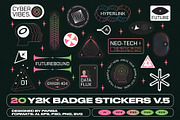 20 Y2K Badge Stickers V.5, an Object Graphic by Parisa-Artstudio (Thumbnail 1 of 5)