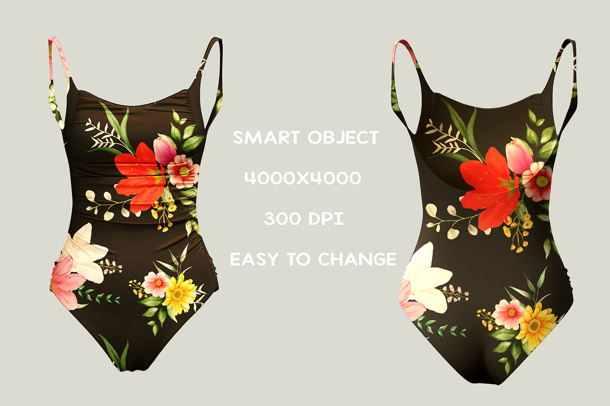 Swimming Suit Mock-up, an Advertising Mockup by PudraART (Photo 4 of 6)