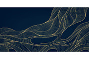 Water And Waves Golden Backgrounds, a Background Graphic by Marylia (Thumbnail 3 of 22)