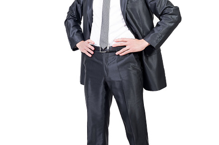 Smiling man in elegant suit. White background., a Business Photo by Iván Moreno STOCK PHOTO