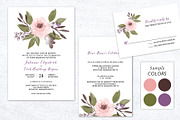 Watercolor Floral Wedding Suite, an Invitation Template by La Bella Rue (Thumbnail 2 of 4)