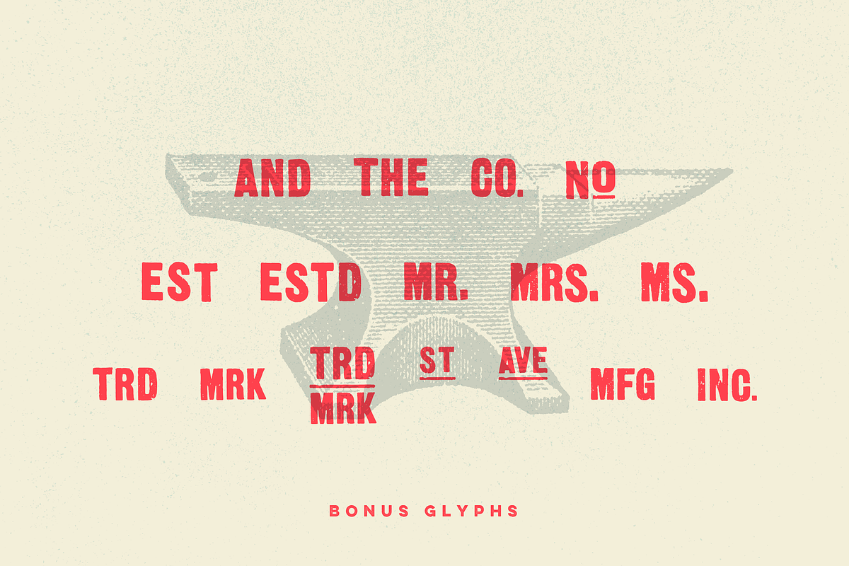 Anvil - Woodblock Display Font preview 6