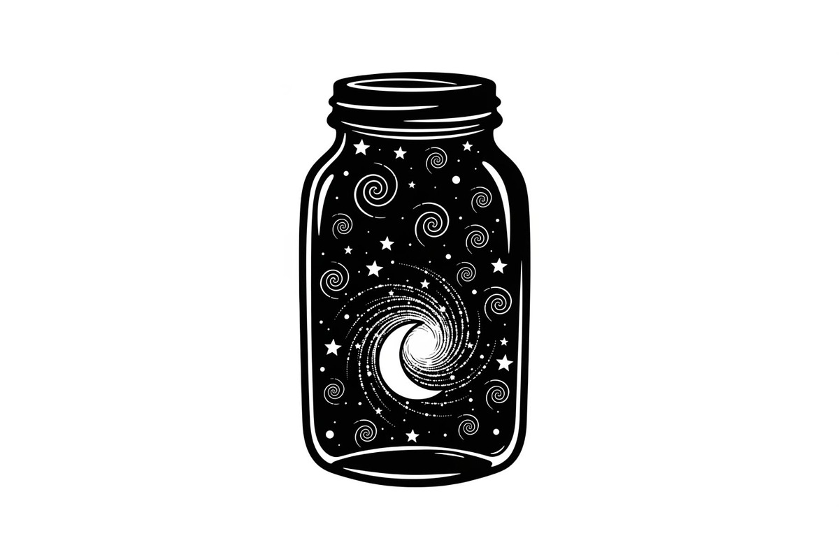 Cosmic Galaxy Jar Design Bundle, an Illustration by Creativeshirt (Photo 11 of 31)