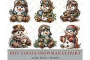 Hot Cocoa Snowman Clipart JPG, an Illustration by Memories By Lea (Thumbnail 6 of 10)