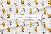 Little Chicks Patterns & Clipart, an Animal Illustration by GoldmoonUA (Thumbnail 5 of 5)