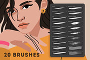 FeminiBrush - Procreate Brushes, a Brush Add-On by Nurmiftah (Thumbnail 2 of 8)