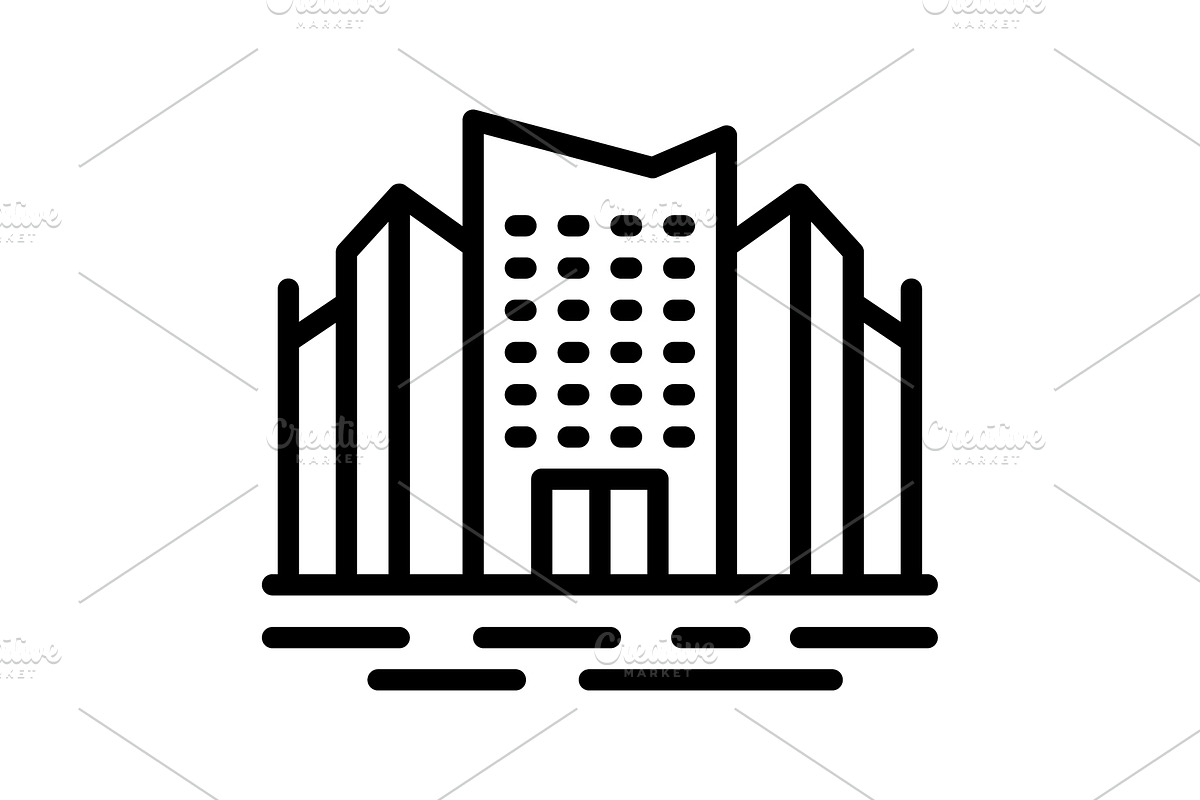 Urban metropolitan black icon, an Outline Icon by Creative priyanka