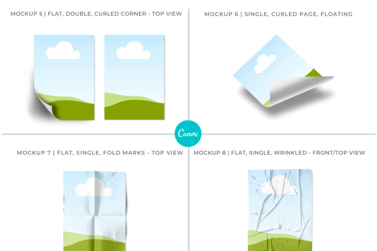 A5 Flyer Mockup for Canva, an Advertising Mockup by Mockup Scene (Photo 5 of 25)