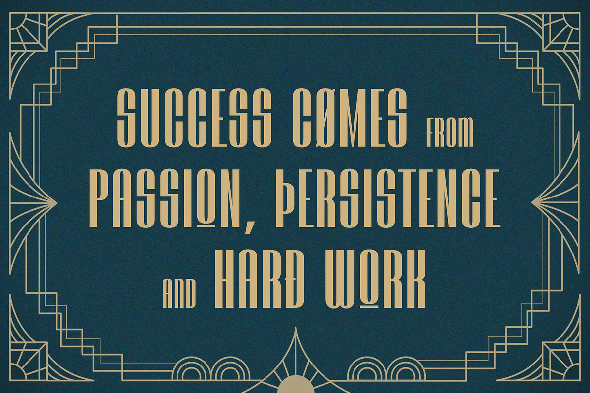 Hustlers - Art Deco Font, a Sans Serif Font by Krismagraph (Photo 8 of 12)