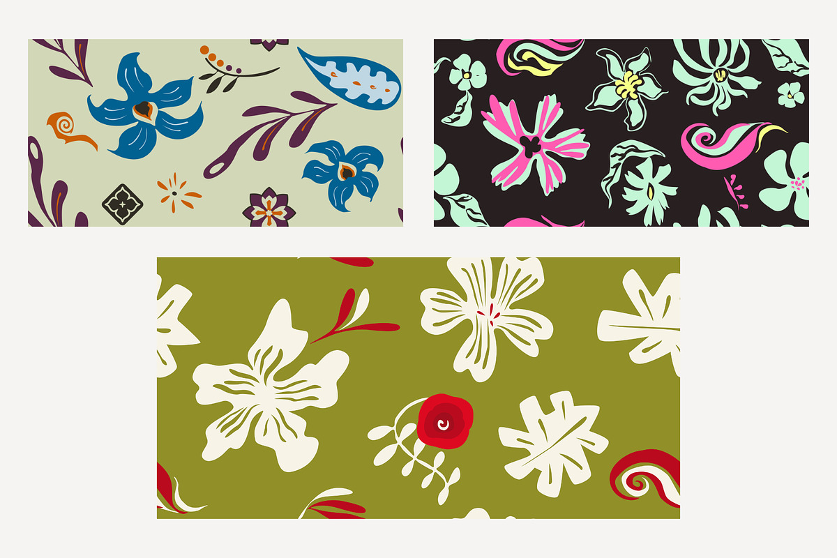 Abstract Floral Patterns, a Pattern Graphic by Trisuphat (Photo 6 of 8)