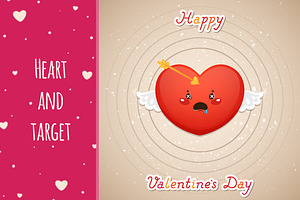 Valentines day, Heart and Target